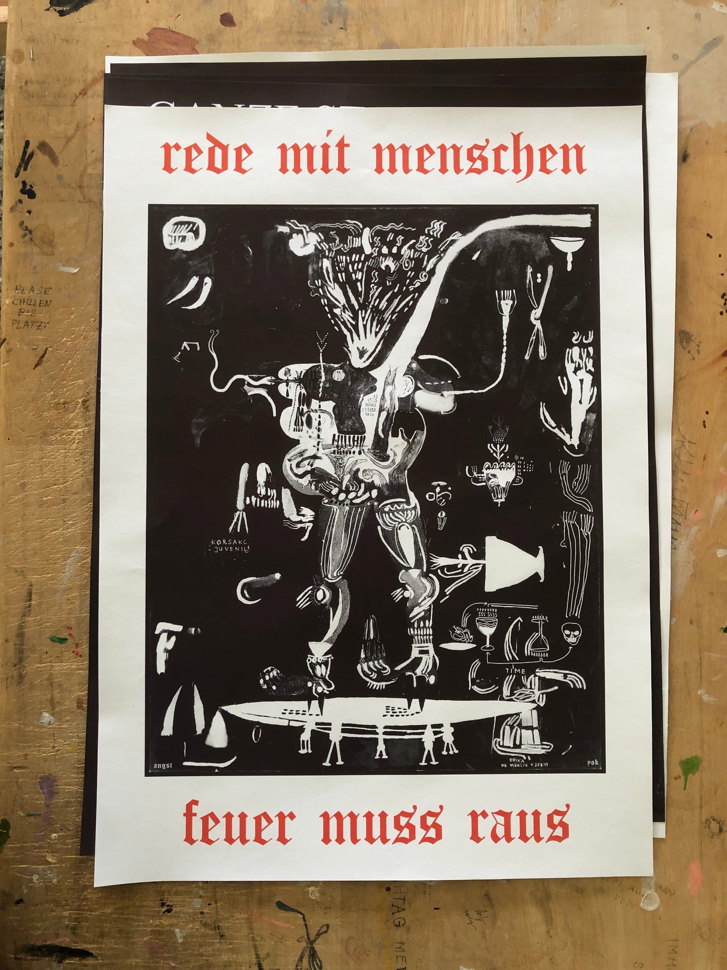 PRINT FEUER RAUS WEISS
