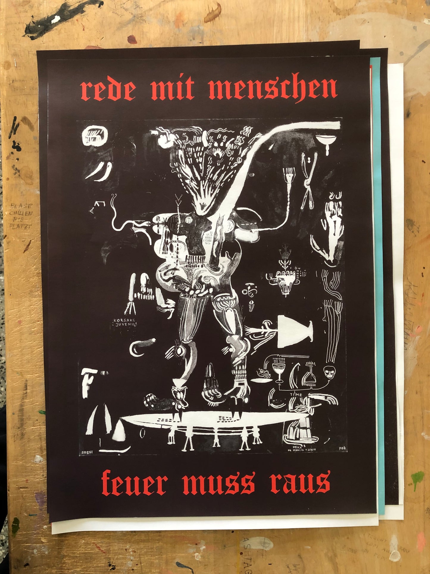 PRINT FEUER RAUS SCHWARZ