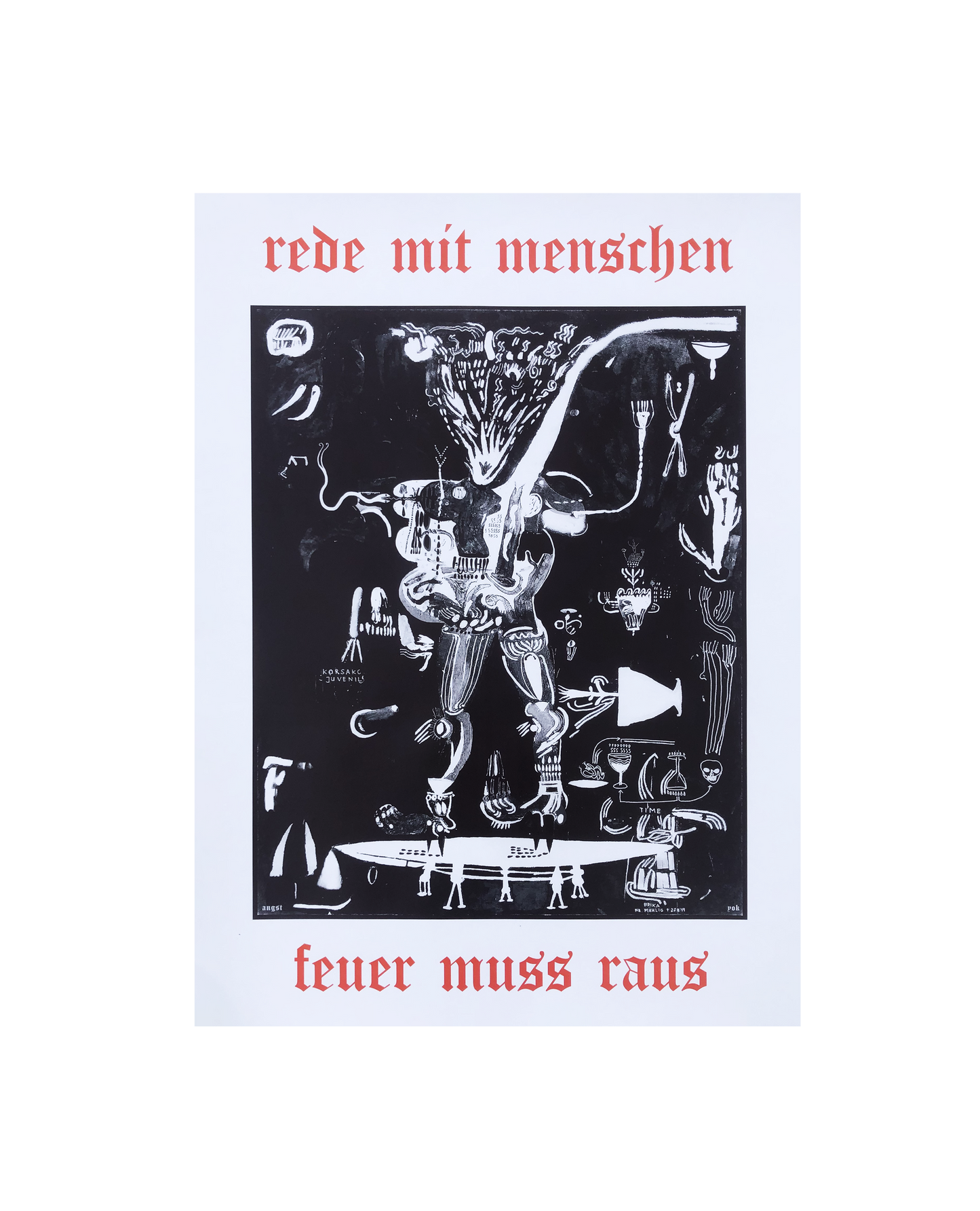 PRINT FEUER RAUS WEISS