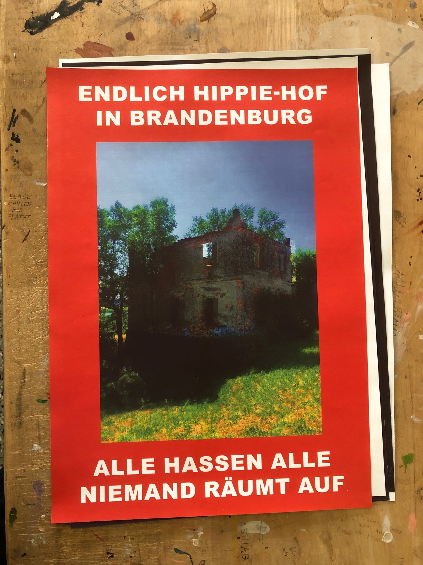 PRINT HIPPIEHOF