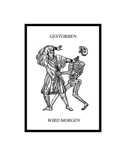 PRINT GESTORBEN SCHWARZ-WEISS