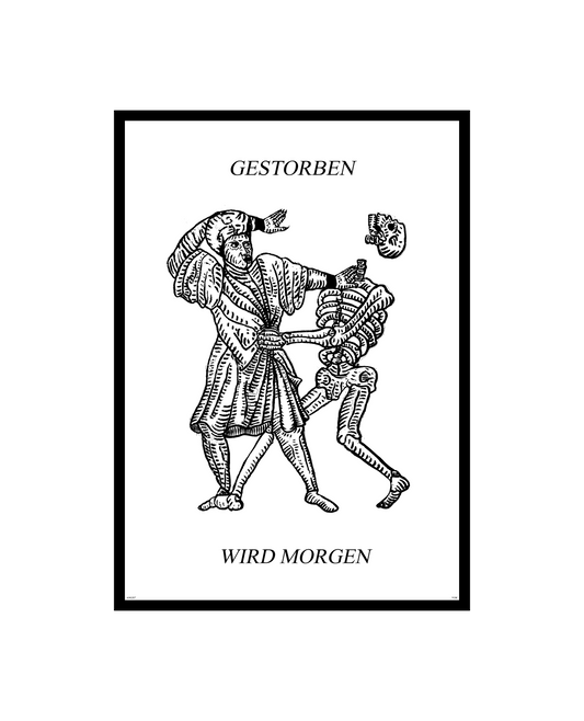 PRINT GESTORBEN SCHWARZ-WEISS