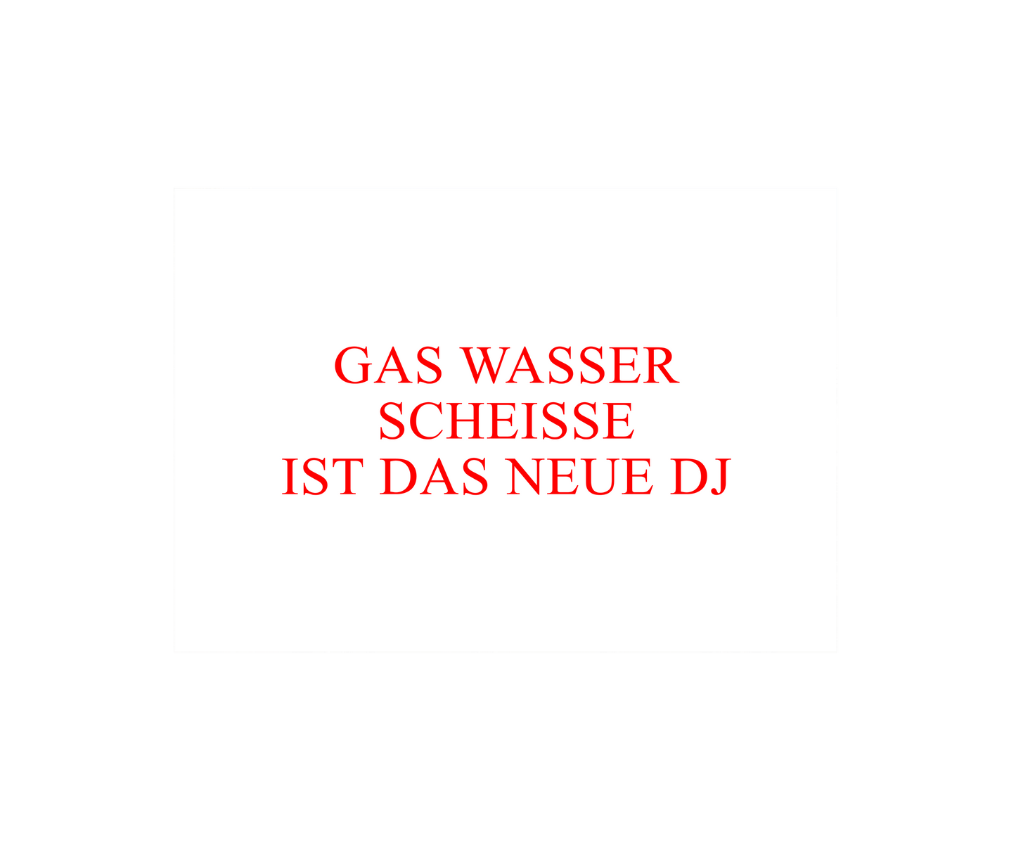 PRINT GAS WASSER SCHRIFT