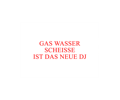 PRINT GAS WASSER SCHRIFT