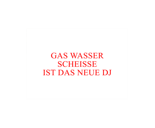 PRINT GAS WASSER SCHRIFT